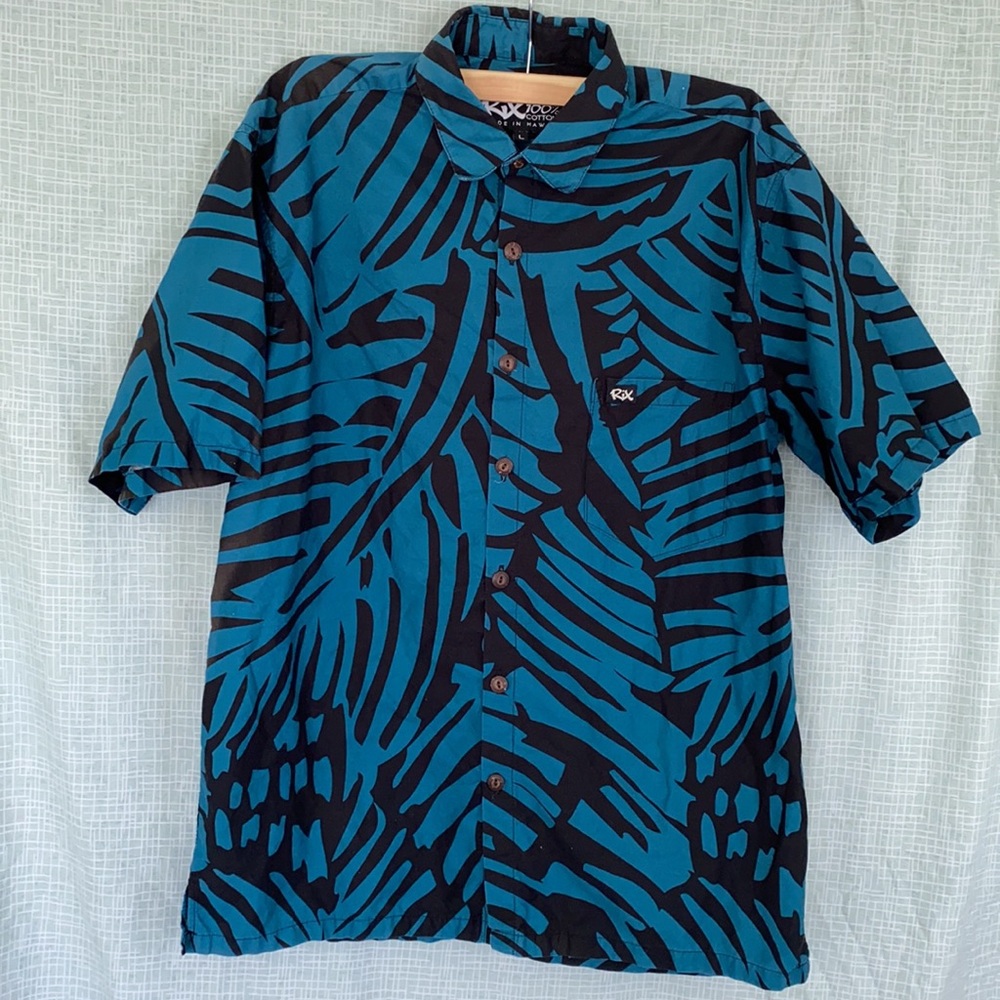 Hawaii-Made Men’s Collared Aloha Shirt SZ L